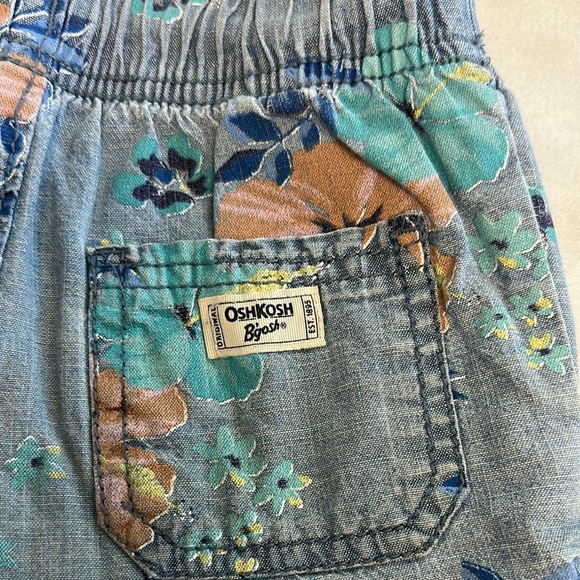 OshKosh B'gosh - Blue and Orange Shorts with Drawstring Waist - Picture 5 of 5